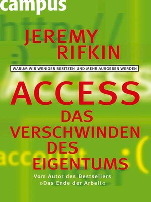 cover image of Access--Das Verschwinden des Eigentums